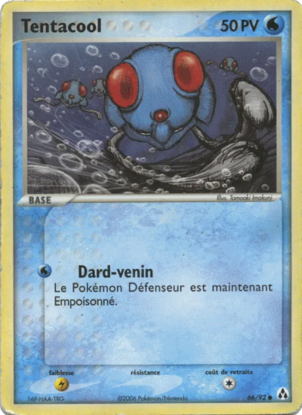Carte Tentacool de l'extension EX Créateurs de légendes, numéro 66/92