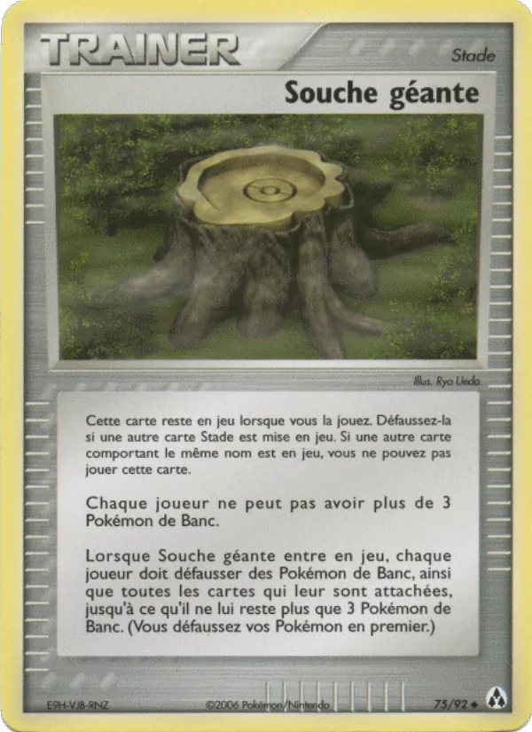 Carte Souche géante de l'extension EX Créateurs de légendes, numéro 75/92
