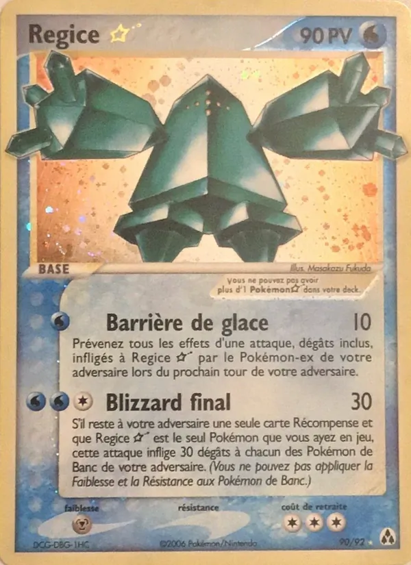 Carte Regice ☆ de l'extension EX Créateurs de légendes, numéro 90/92