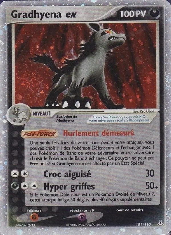 Carte Gradhyena ex de l'extension EX Fantômes Holon, numéro 101/110