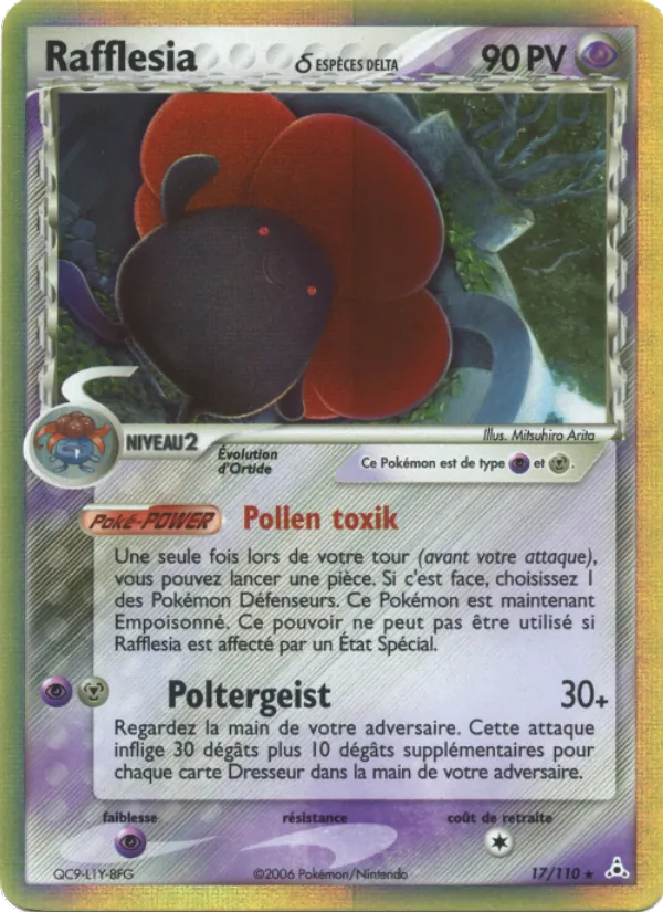 Carte Rafflesia δ de l'extension EX Fantômes Holon, numéro 17/110