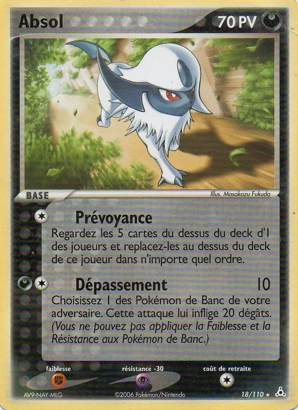 Carte Absol de l'extension EX Fantômes Holon, numéro 18/110