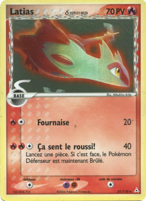 Carte Latias δ de l'extension EX Fantômes Holon, numéro 21/110