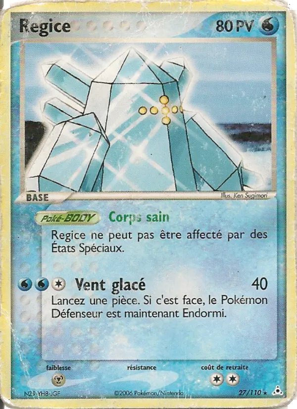Carte Regice de l'extension EX Fantômes Holon, numéro 27/110
