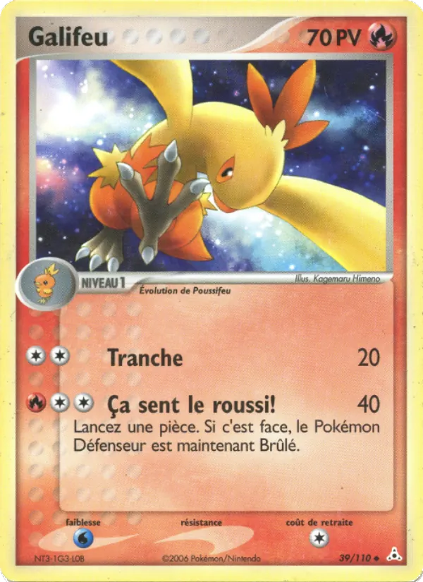 Carte Galifeu de l'extension EX Fantômes Holon, numéro 39/110