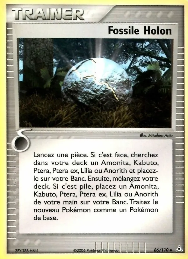 Carte Fossile Holon de l'extension EX Fantômes Holon, numéro 86/110