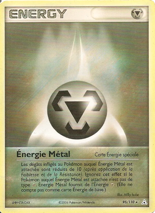 Carte Énergie Métal de l'extension EX Fantômes Holon, numéro 95/110