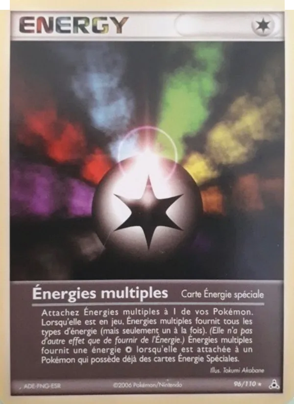 Carte Énergies multiples de l'extension EX Fantômes Holon, numéro 96/110