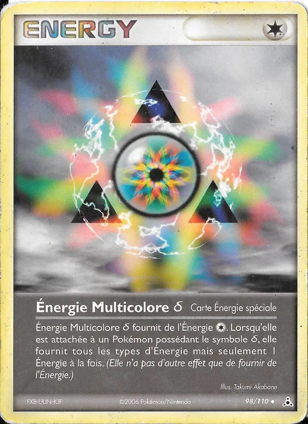 Carte Énergie Multicolore δ de l'extension EX Fantômes Holon, numéro 98/110