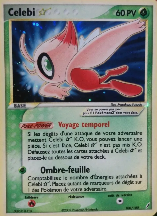 Carte Celebi ☆ de l'extension EX Gardiens de Cristal, numéro 100/100