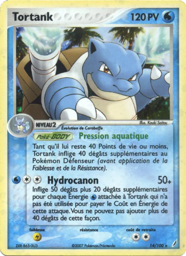 Carte Tortank de l'extension EX Gardiens de Cristal, numéro 14/100