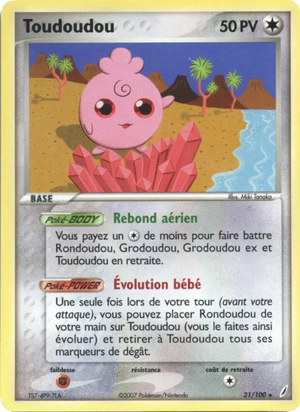 Carte Toudoudou de l'extension EX Gardiens de Cristal, numéro 21/100