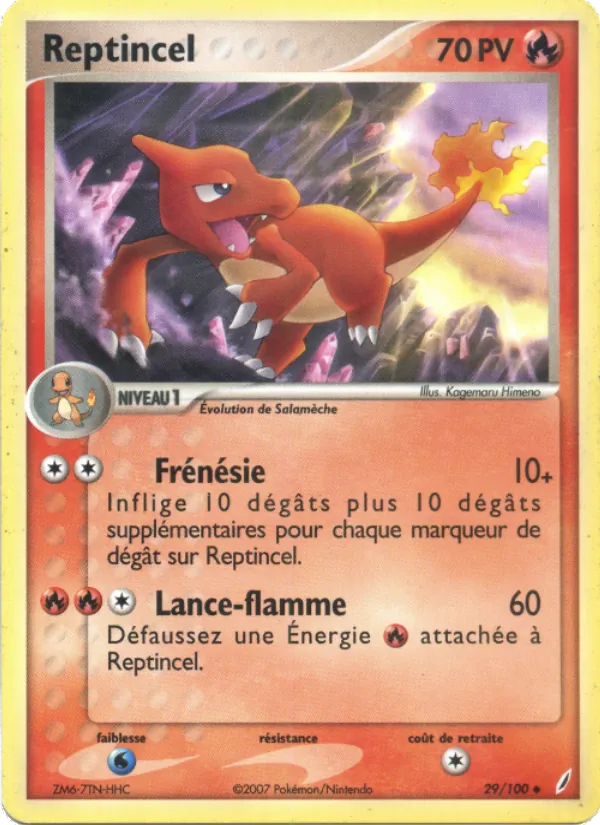 Carte Reptincel de l'extension EX Gardiens de Cristal, numéro 29/100