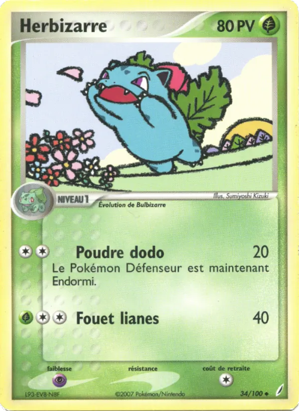 Carte Herbizarre de l'extension EX Gardiens de Cristal, numéro 34/100