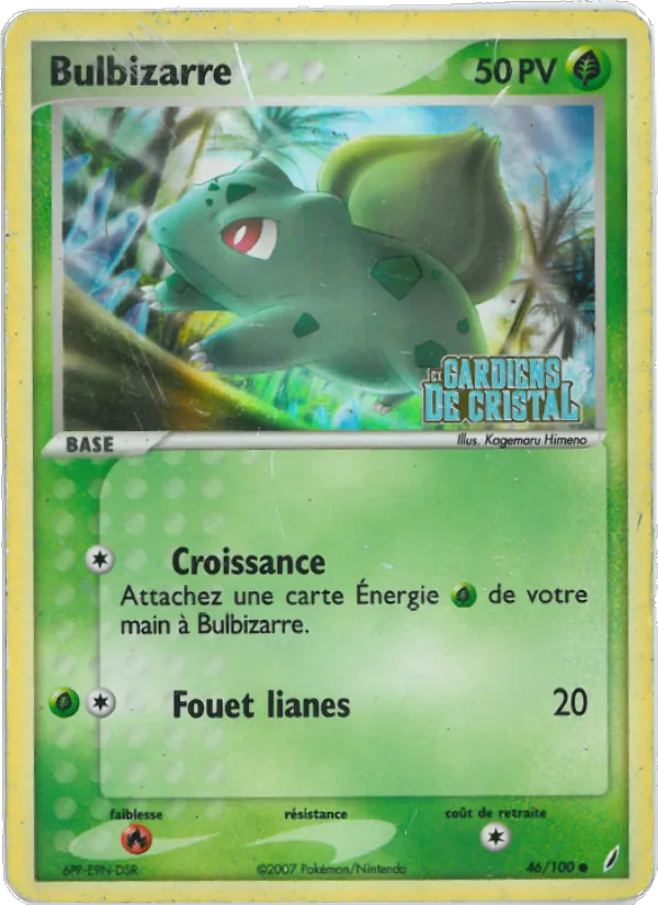 Carte Bulbizarre de l'extension EX Gardiens de Cristal, numéro 46/100