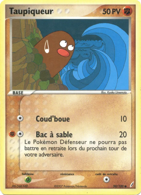 Carte Taupiqueur de l'extension EX Gardiens de Cristal, numéro 50/100