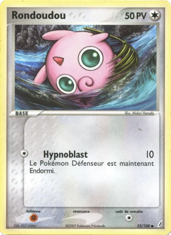 Carte Rondoudou de l'extension EX Gardiens de Cristal, numéro 53/100