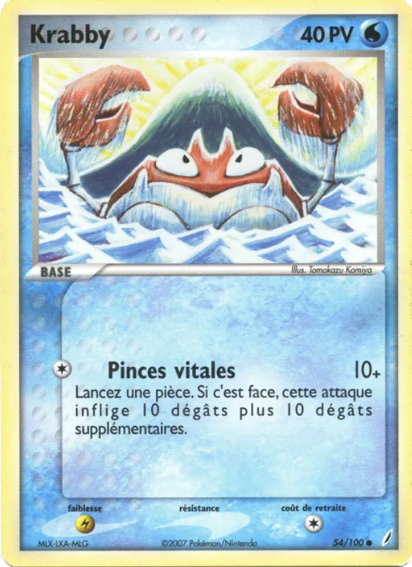 Carte Krabby de l'extension EX Gardiens de Cristal, numéro 54/100