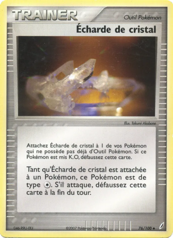 Carte Écharde de cristal de l'extension EX Gardiens de Cristal, numéro 76/100