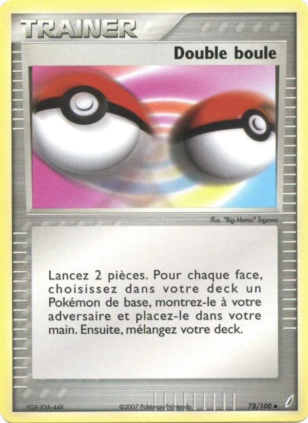 Carte Double boule de l'extension EX Gardiens de Cristal, numéro 78/100