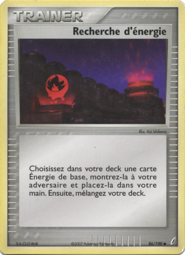 Carte Recherche d'énergie de l'extension EX Gardiens de Cristal, numéro 86/100