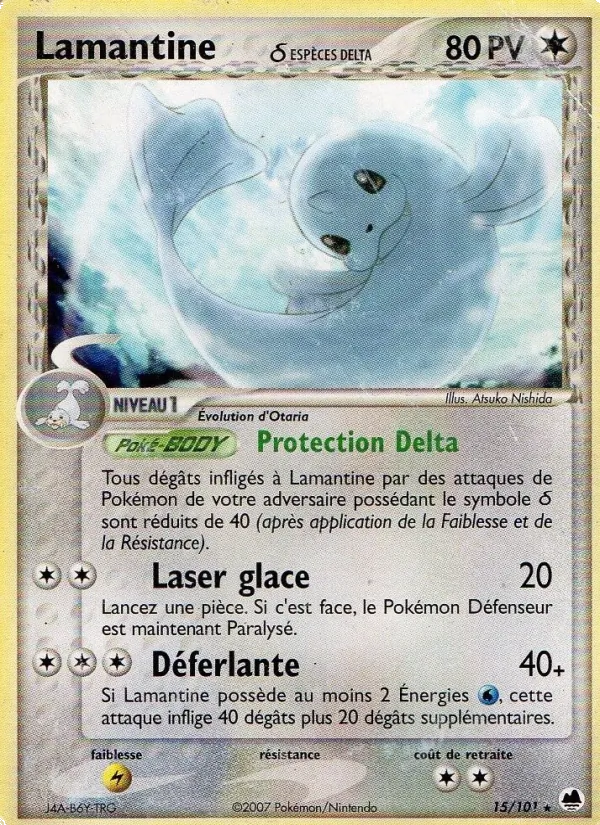 Carte Lamantine δ de l'extension EX Île des Dragons, numéro 15/101