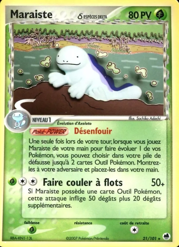 Carte Maraiste δ de l'extension EX Île des Dragons, numéro 21/101