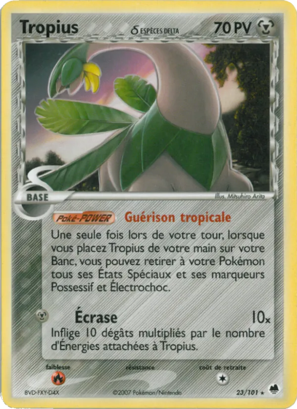 Carte Tropius δ de l'extension EX Île des Dragons, numéro 23/101