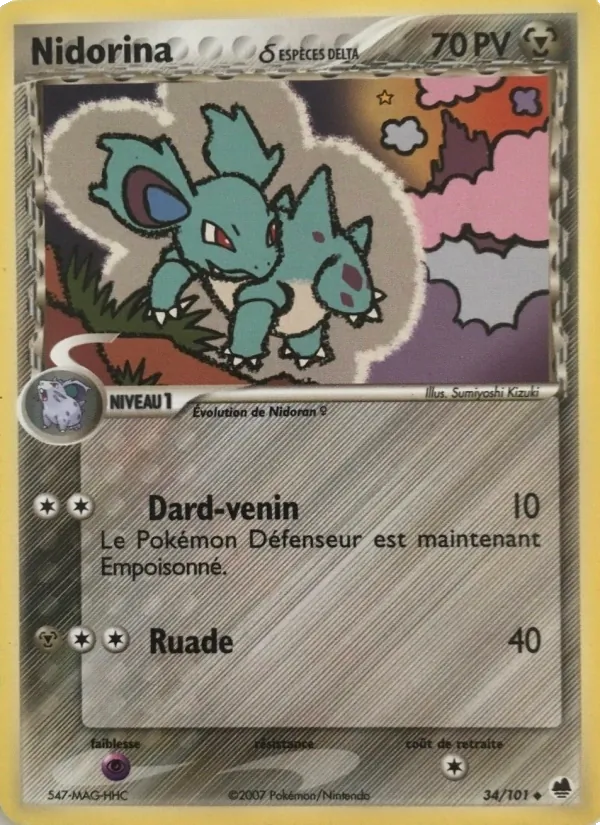 Carte Nidorina δ de l'extension EX Île des Dragons, numéro 34/101