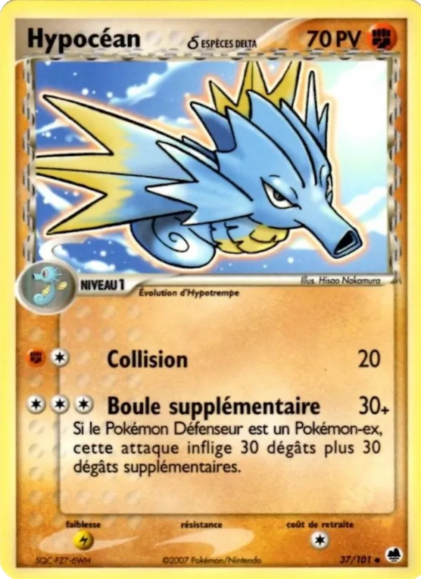 Carte Hypocéan δ de l'extension EX Île des Dragons, numéro 37/101