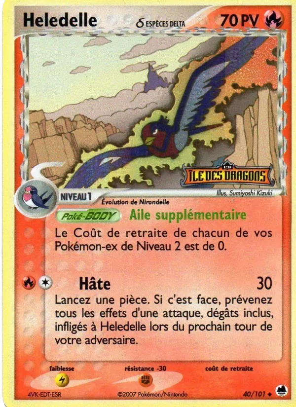 Carte Heledelle δ de l'extension EX Île des Dragons, numéro 40/101
