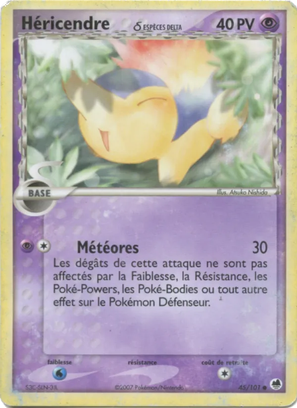 Carte Héricendre δ de l'extension EX Île des Dragons, numéro 45/101
