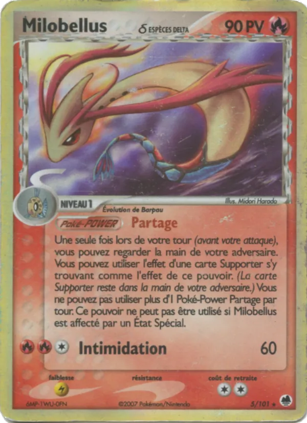 Carte Milobellus δ de l'extension EX Île des Dragons, numéro 5/101
