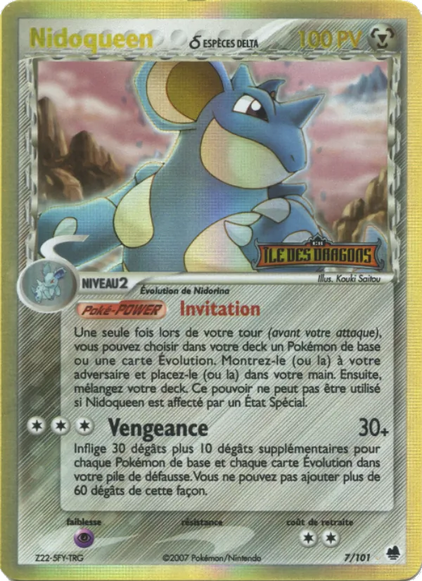 Carte Nidoqueen δ de l'extension EX Île des Dragons, numéro 7/101