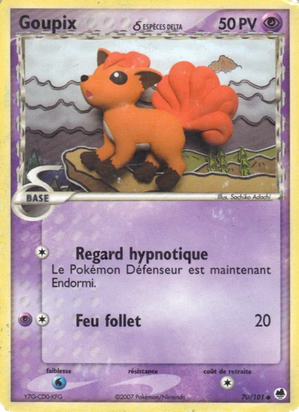 Carte Goupix δ de l'extension EX Île des Dragons, numéro 70/101