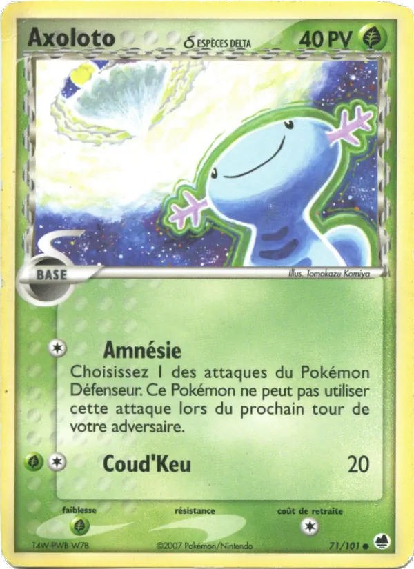 Carte Axoloto δ de l'extension EX Île des Dragons, numéro 71/101