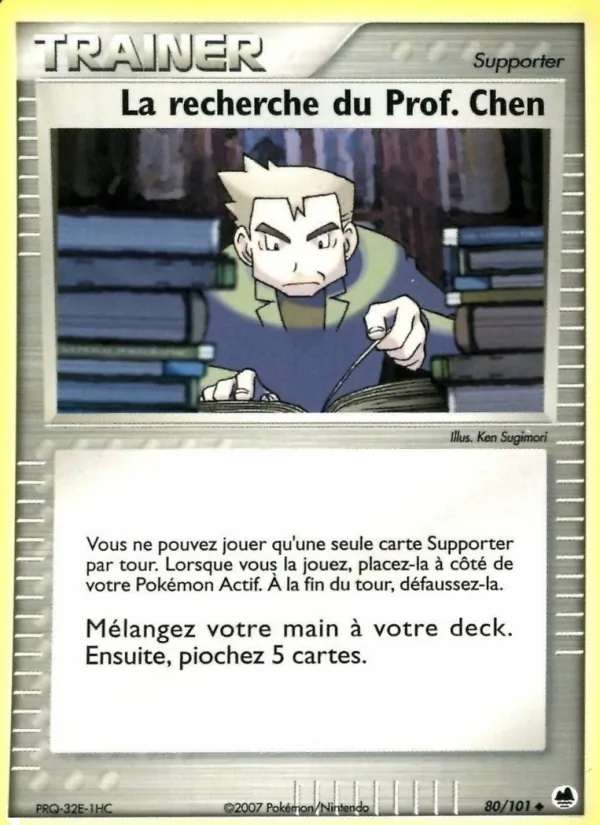 Carte La recherche du Prof. Chen de l'extension EX Île des Dragons, numéro 80/101
