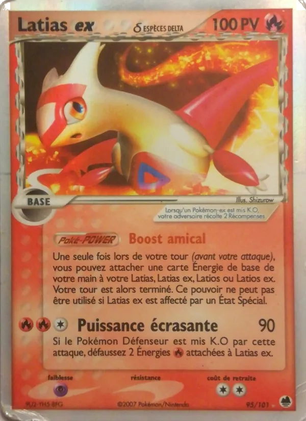 Carte Latias ex δ de l'extension EX Île des Dragons, numéro 95/101