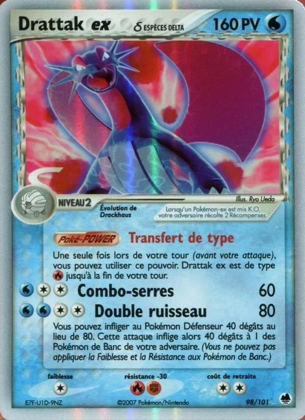 Carte Drattak ex δ de l'extension EX Île des Dragons, numéro 98/101