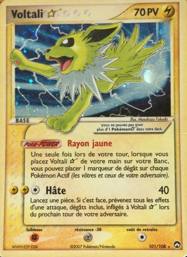 Carte Voltali ☆ de l'extension EX Gardiens du Pouvoir, numéro 101/108