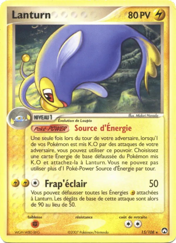 Carte Lanturn de l'extension EX Gardiens du Pouvoir, numéro 15/108