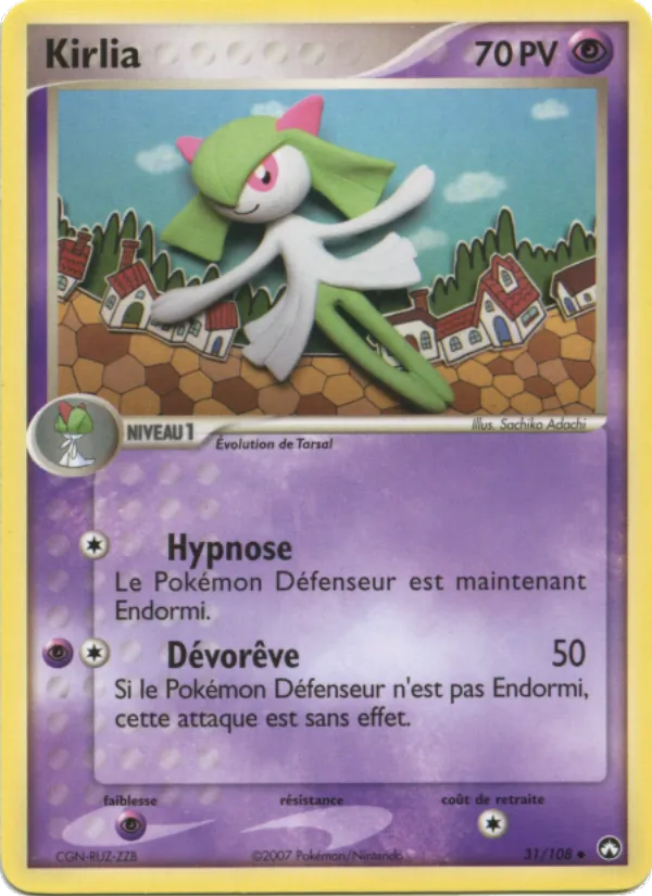 Carte Kirlia de l'extension EX Gardiens du Pouvoir, numéro 31/108
