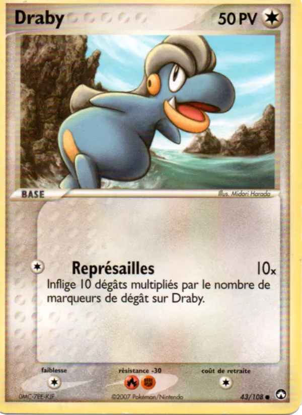 Carte Draby de l'extension EX Gardiens du Pouvoir, numéro 43/108