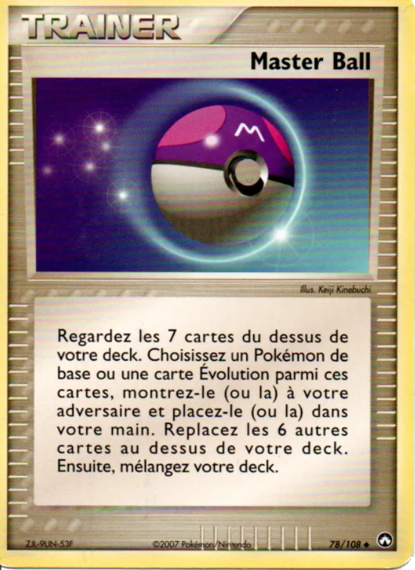 Carte Master Ball de l'extension EX Gardiens du Pouvoir, numéro 78/108