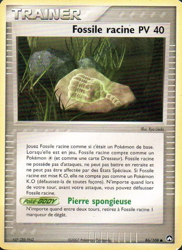 Carte Fossile racine de l'extension EX Gardiens du Pouvoir, numéro 86/108