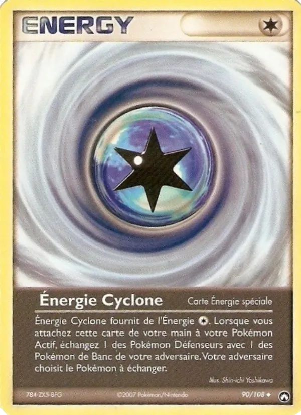 Carte Énergie Cyclone de l'extension EX Gardiens du Pouvoir, numéro 90/108
