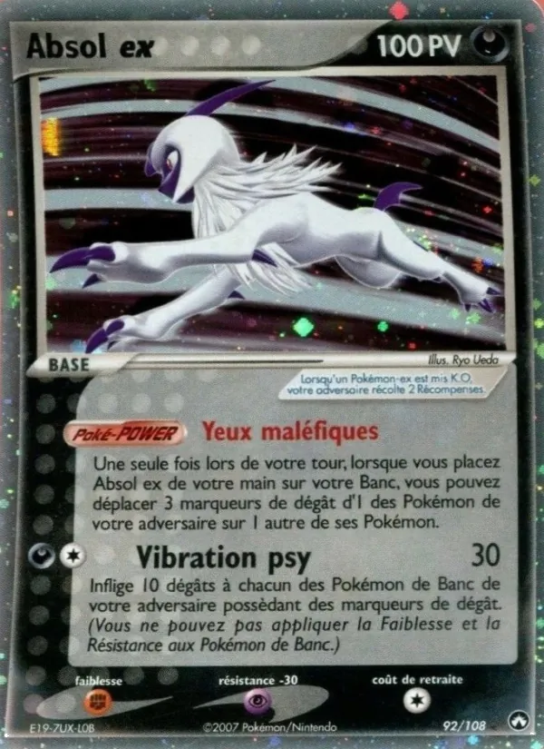 Carte Absol ex de l'extension EX Gardiens du Pouvoir, numéro 92/108