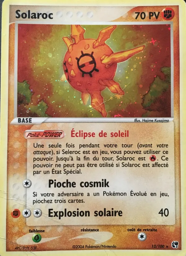 Carte Solaroc de l'extension EX Tempête de sable, numéro 13/100