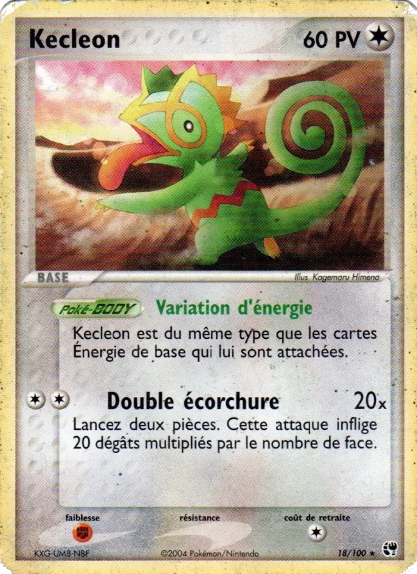 Carte Kecleon de l'extension EX Tempête de sable, numéro 18/100
