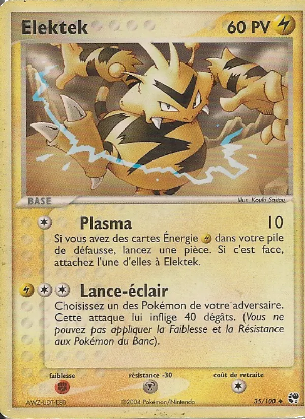 Carte Elektek de l'extension EX Tempête de sable, numéro 35/100